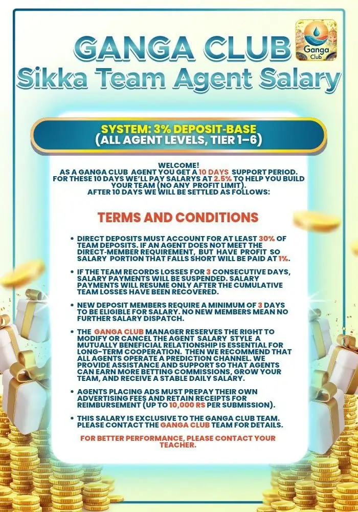 ganga club agents salary chart
